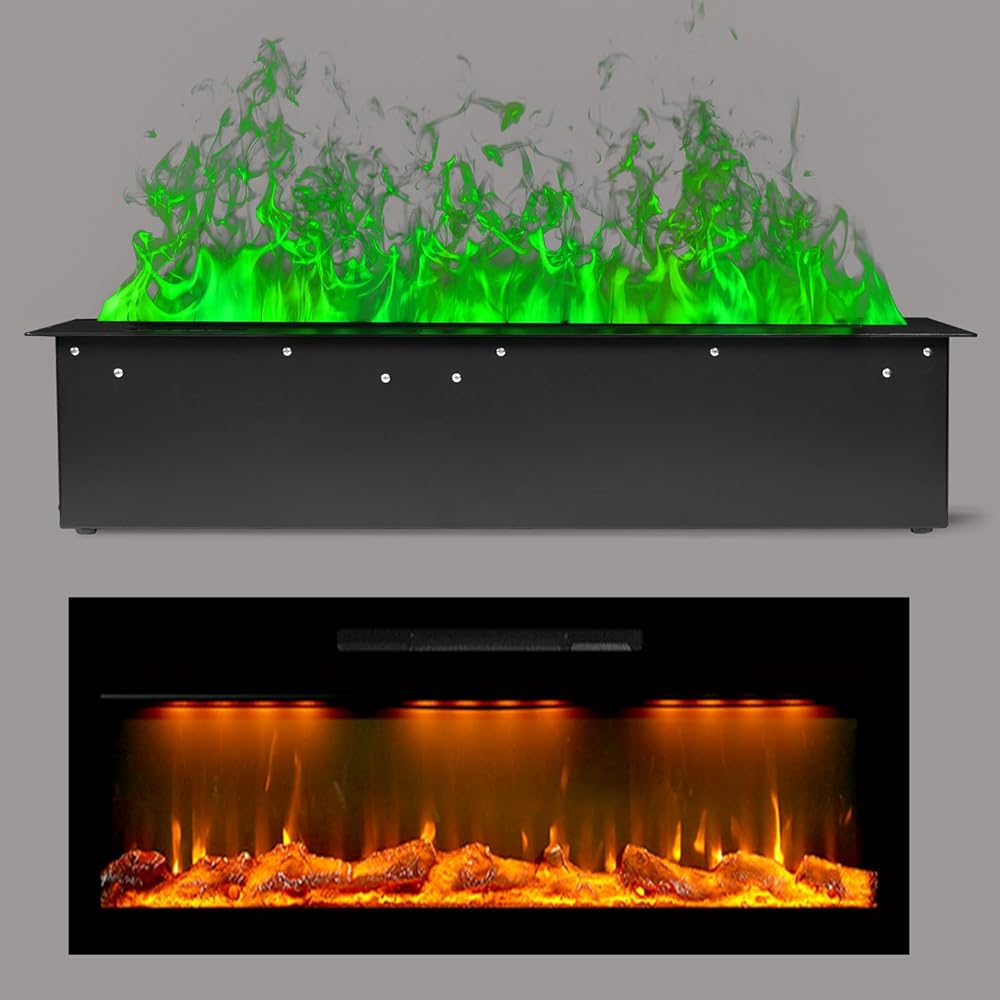 3D Atomized Fireplace, Steam Fireplace 7 Colors, Electric Fireplace 3D Water Remote Control, Electric Fireplace, Electric Fireplace Heater 42inch