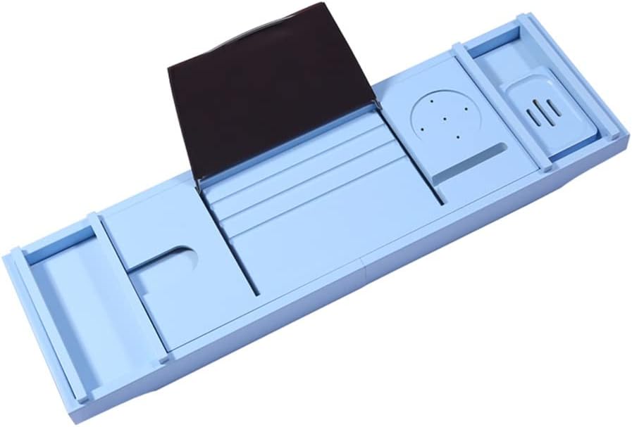 NMZAW-56 Extendable Bathtub Tray Bath Tray Bathroom Storage Spa Bath Tub Tray Bridge Shelf Organizer Reading Rack