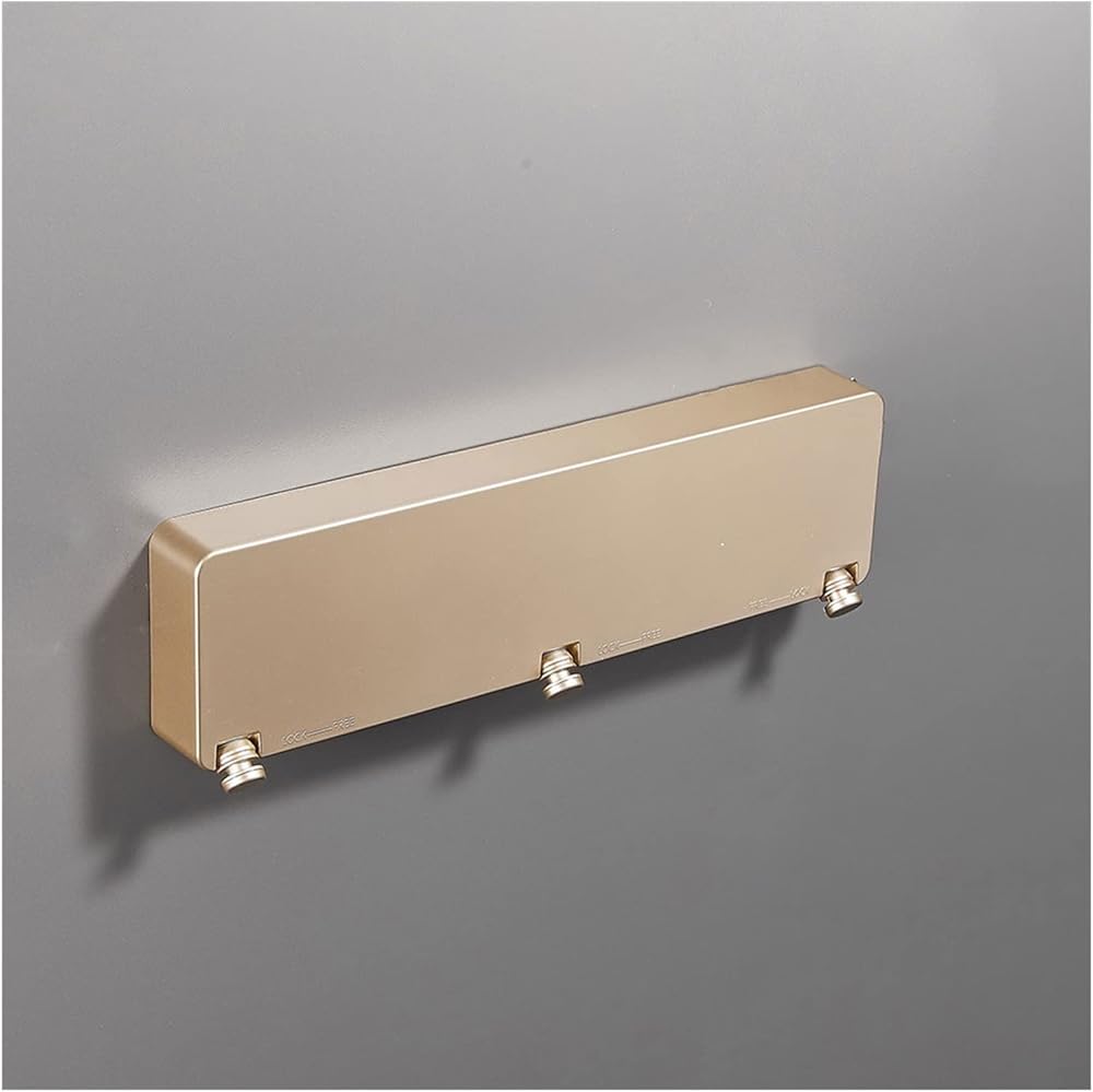 Clothes Drying Rack Clothes Line Dryer Bathroom Drying Rack Wire Rope 3 Lines Clothesline Rack Laundry Dryer Triple Layer Drying Rack/Gold