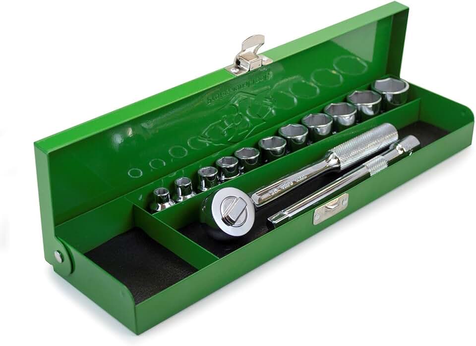 Standard, Fractional Chrome Socket Set: 1/4