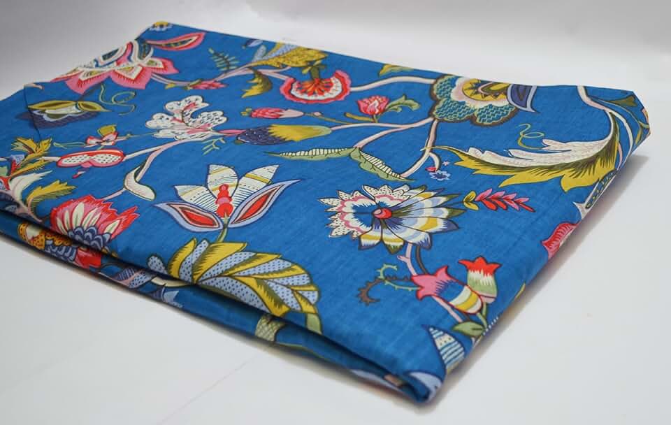 Scrren Print Dressmaking by The Yard Fabric 100% Cotton Floral Print Fabric for Sewing Crafting Ethnic Running Natural Dye Sanganeri Indian Fabric by The Yard 502 (50 Yard pre Cut)