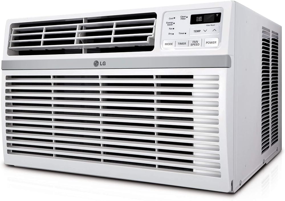 LG 24,500 BTU Window Air Conditioner, 230/208V, Cools 1,560 Sq. Ft. for Bedroom, Living Room, Apartment, Quiet Operation, with Remote, 3 Cooling & Fan Speeds, Auto Restart, and 24H Timer, White
