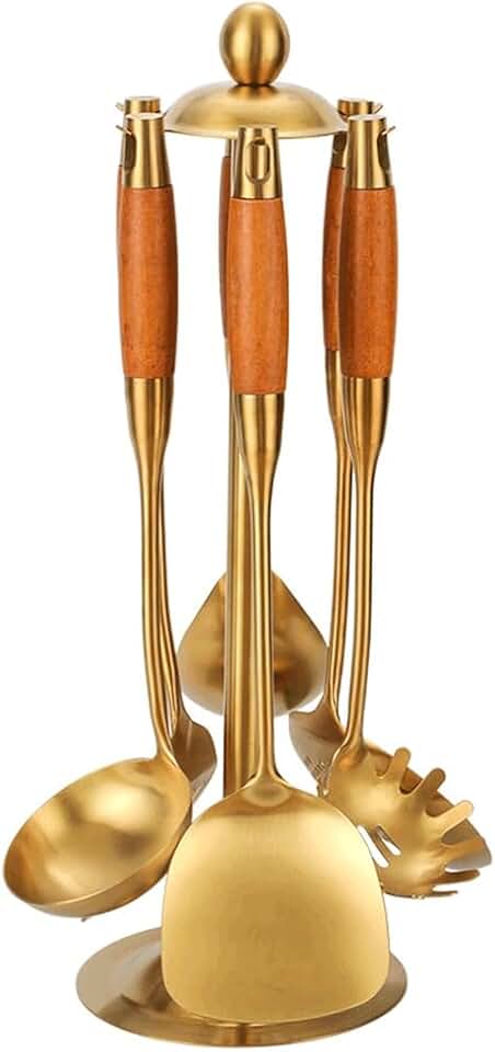 CSCDD Stainless Steel Wooden Spatula Cooking Utensils Home Cooking Accessories Spoon For Kitchen Essentials