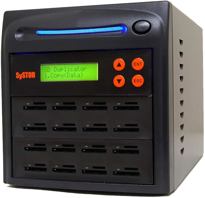 1:15 SD/microSD Card Duplicator - 2GB/Min - Standalone Multiple Flash Memory Copier & Eraser/Sanitizer, Speeds Up to 33MB/Sec (SYS-SD-15)