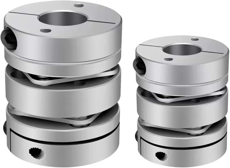 Aluminum Alloy D82L98 Double Diaphragm Coupling Elastic Connector D82mm L98mm Ball Screw Step Servo Motor Encoder Computer 1Pcs(19X19)