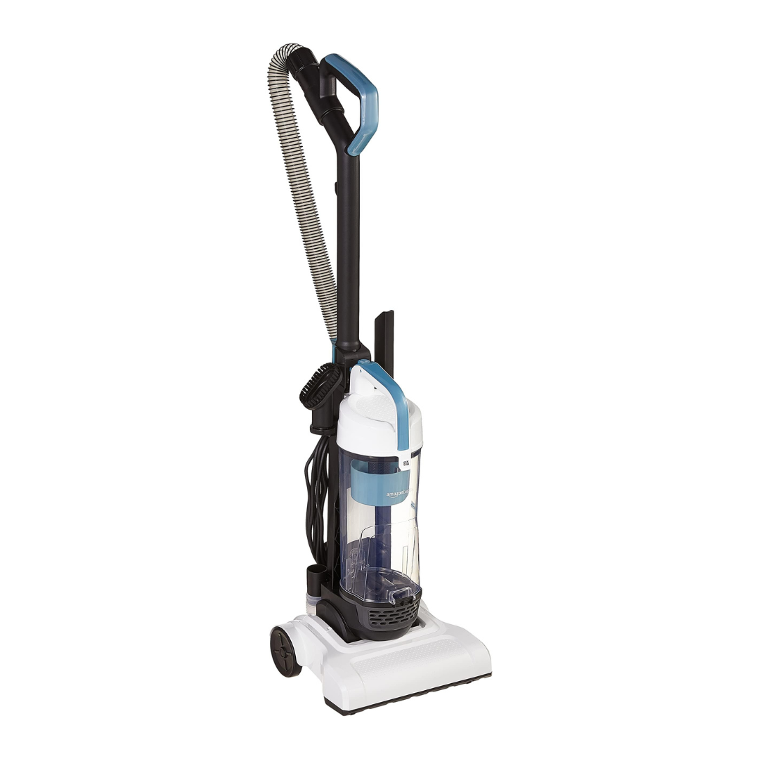 Amazon Basics Upright Bagless Lightweight Vacuum Cleaner, Black and White