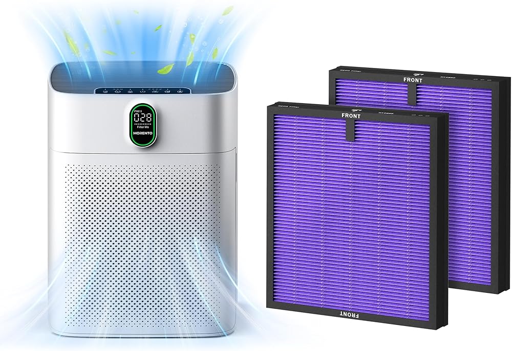 MORENTO HY4866 Air Purifiers with HY4866 Multifunction Version 2P, White