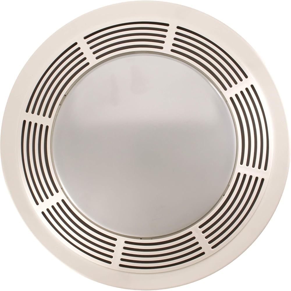 Broan-Nutone 8664RP Exhaust Fan and 100-Watt Incandescent Light with Glass Lens, Bathroom Ceiling Ventilation Fan, 100-Watts, 100 CFM, White