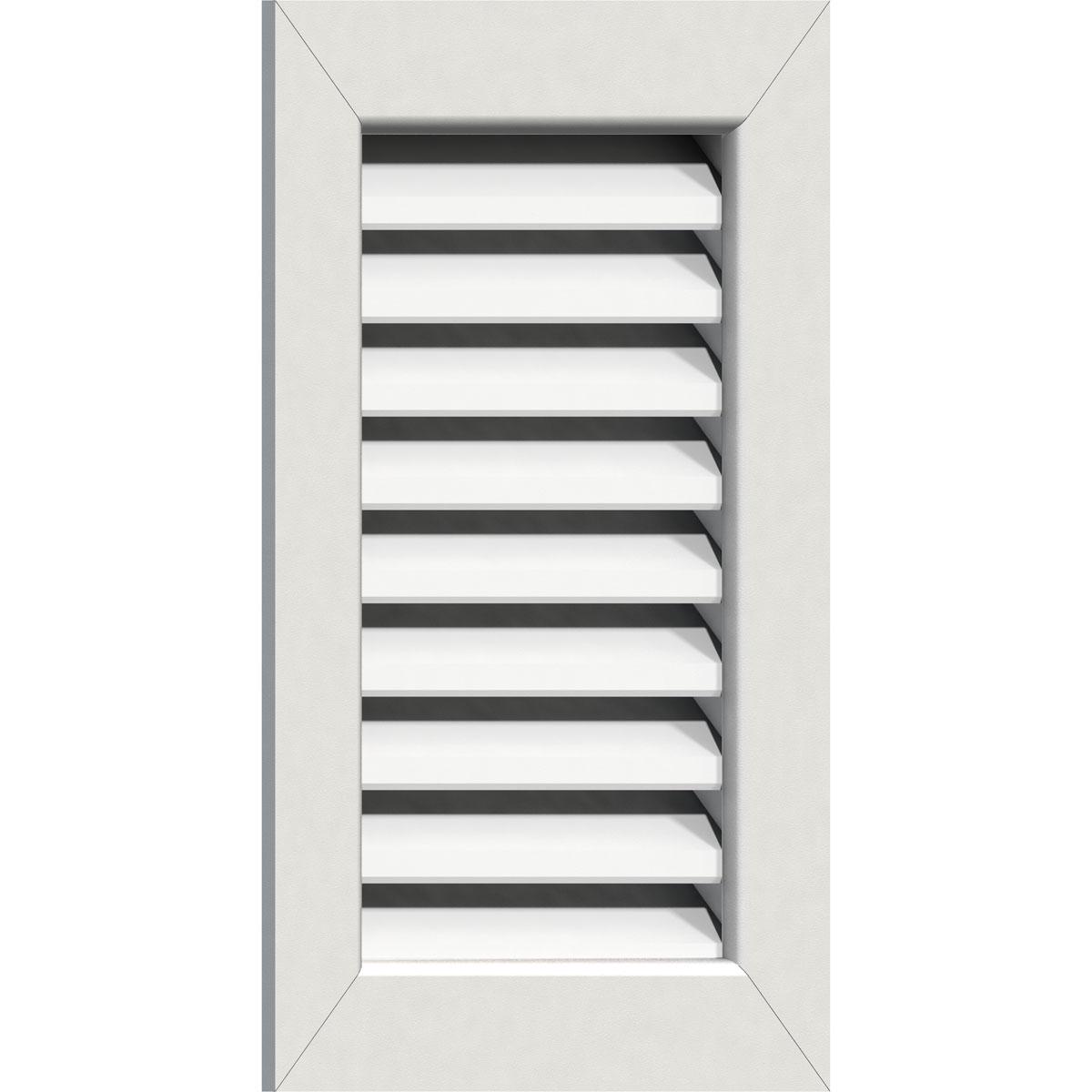 Ekena Millwork 24-in x 24-in Off-white Rectangle PVC Gable Louver Vent
