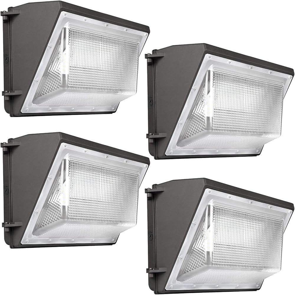 LED Wall Pack Light 120W 5000K Wall Pack 840W HPS/HID Equivalent Commercial Flood Light 16200LM Outdoor Security Light IP65 Waterproof for Stadium, Garage, Yard 4 Pack