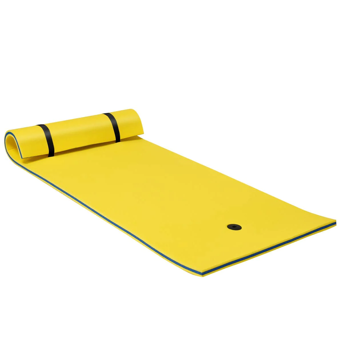 Floating Water Pad Mat, with Rolling Pillow Design