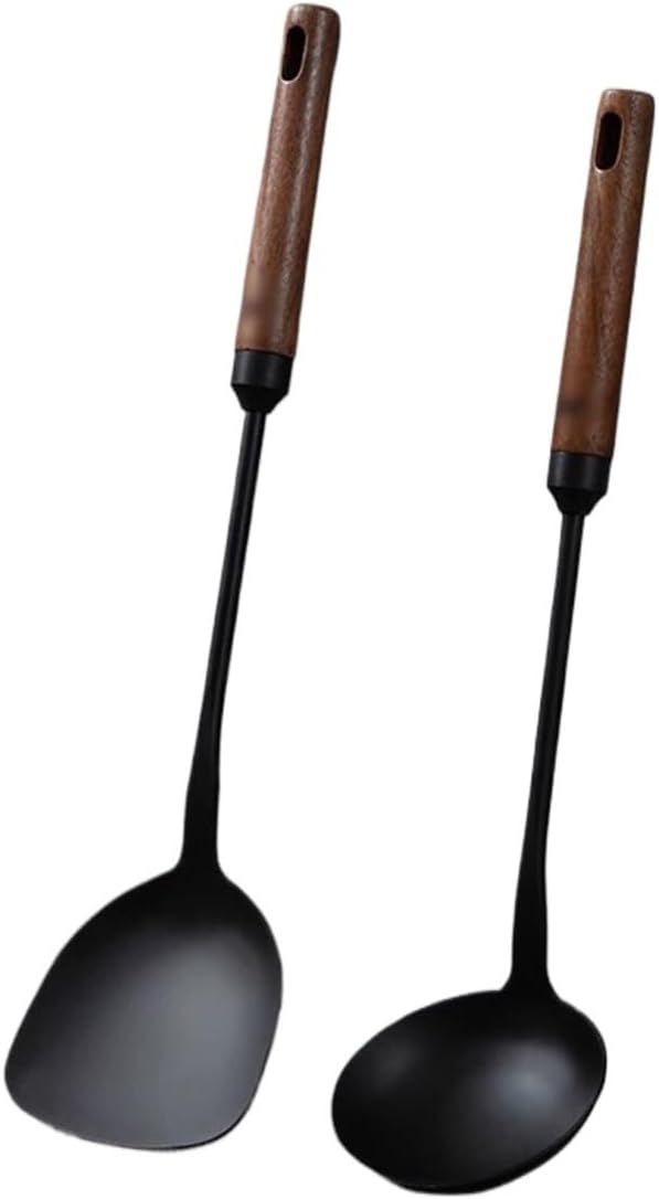 DFHBFG Anti-scalding handle kitchen utensils set kitchen household cooking, 2 pieces