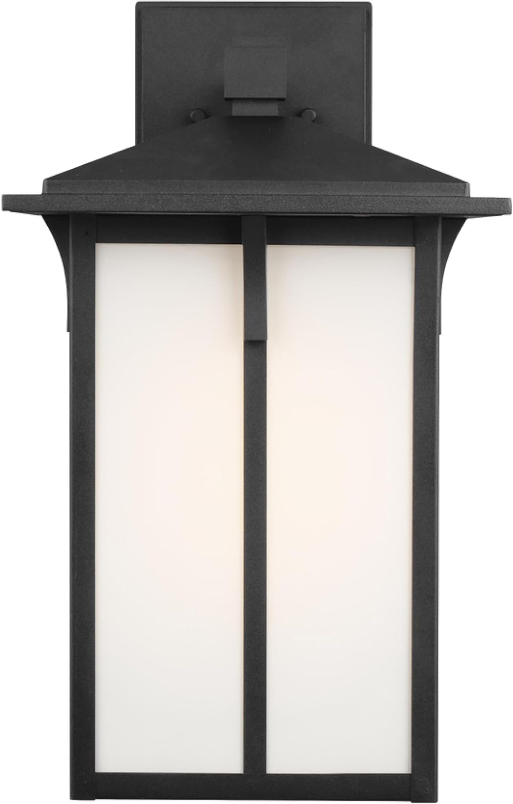 Generation Lighting 1-Light Tomek Traditional Outdoor Wall Lamp Black 8752701-12 , Wall Lamp for Outdoor Decor , Wall Light Fixture Uses Standard or LED Light Bulb