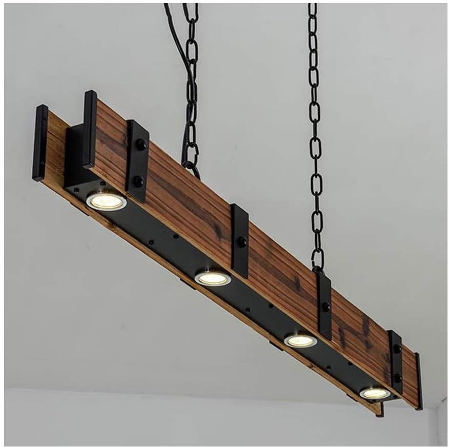 Chandeliers Light Industrial Wood Creative Decor Ceiling Lamp Led Bar Restaurant Cclothing Store Loft Chandelier Light
