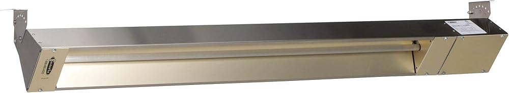 TPI Corporation OCH46-120V-SSE Fostoria Quartz Electric Infrared Heater – Outdoor/Indoor Rated, Stainless Steel Housing, 1500W, 120V, Overhead Heating Equipment