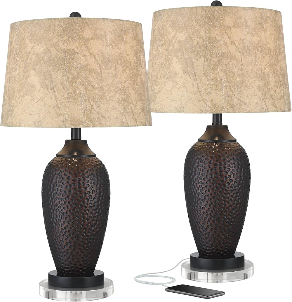 Franklin Iron Works Kaly Rustic Farmhouse Industrial Table Lamps 26