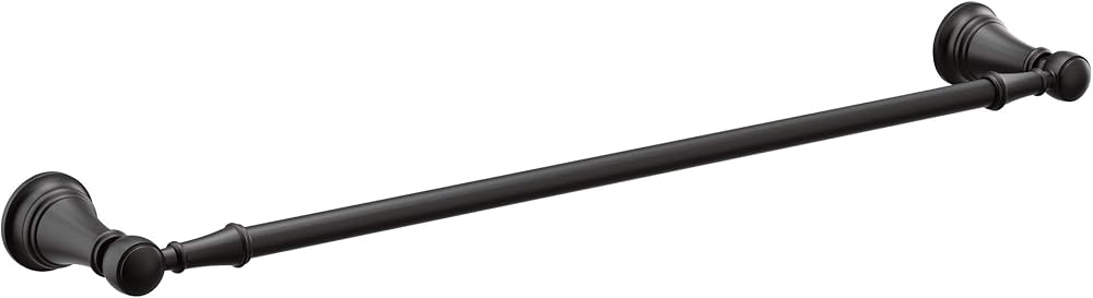 Moen YB8424BL Weymouth 24-Inch Towel Bar, Matte Black