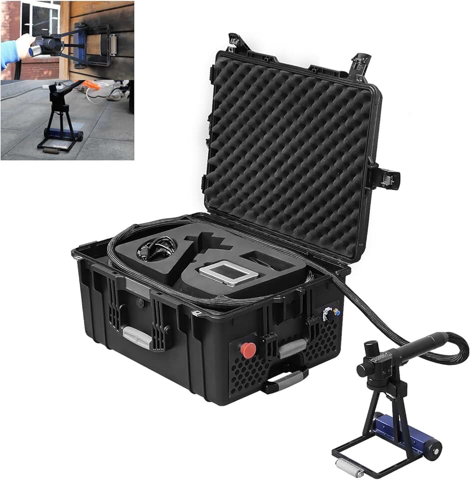 ZAC Self-propelled Laser Rust Removal 300W Pulse Laser Cleaning Machine 110V-240V Laser Cleaner LGC-300A Portable Metal Rust Remover for Oil Paint Plating Floating Rust