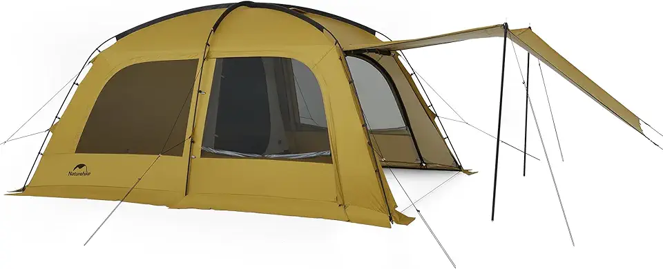 Naturehike Dune Hot Tent with Stove Jack, Waterpooof UV Protection 2-3 Person Winter Tent with Vestibule, Double Layer 4 Season Tent for Camping