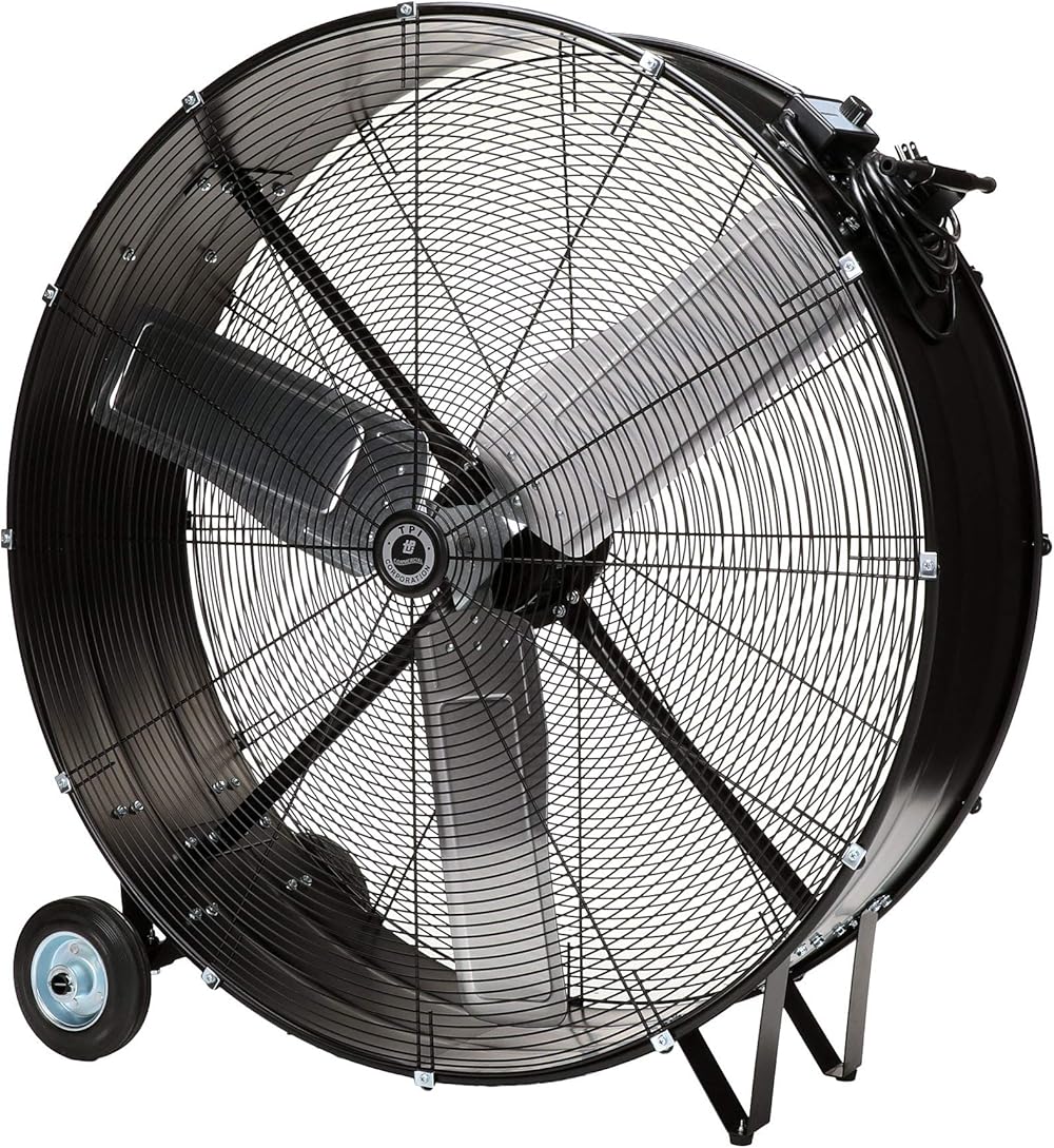 CPB36D Commercial Direct Drive Portable Blower, 36 inch Steel Stationary Base w/wheels, 120V, 1/3HP Non-Oscillating Motor, 2-Speed, UL & C-UL Listed