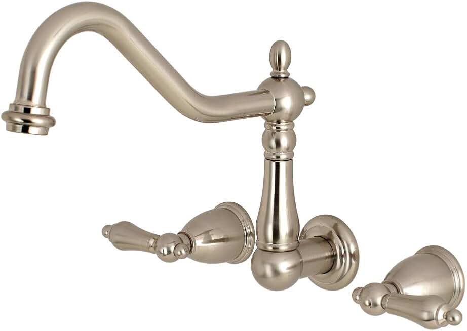 Kingston Brass KS1028AL Heritage Roman Tub Faucet, Brushed Nickel, 13 x 11.63 x 7.94