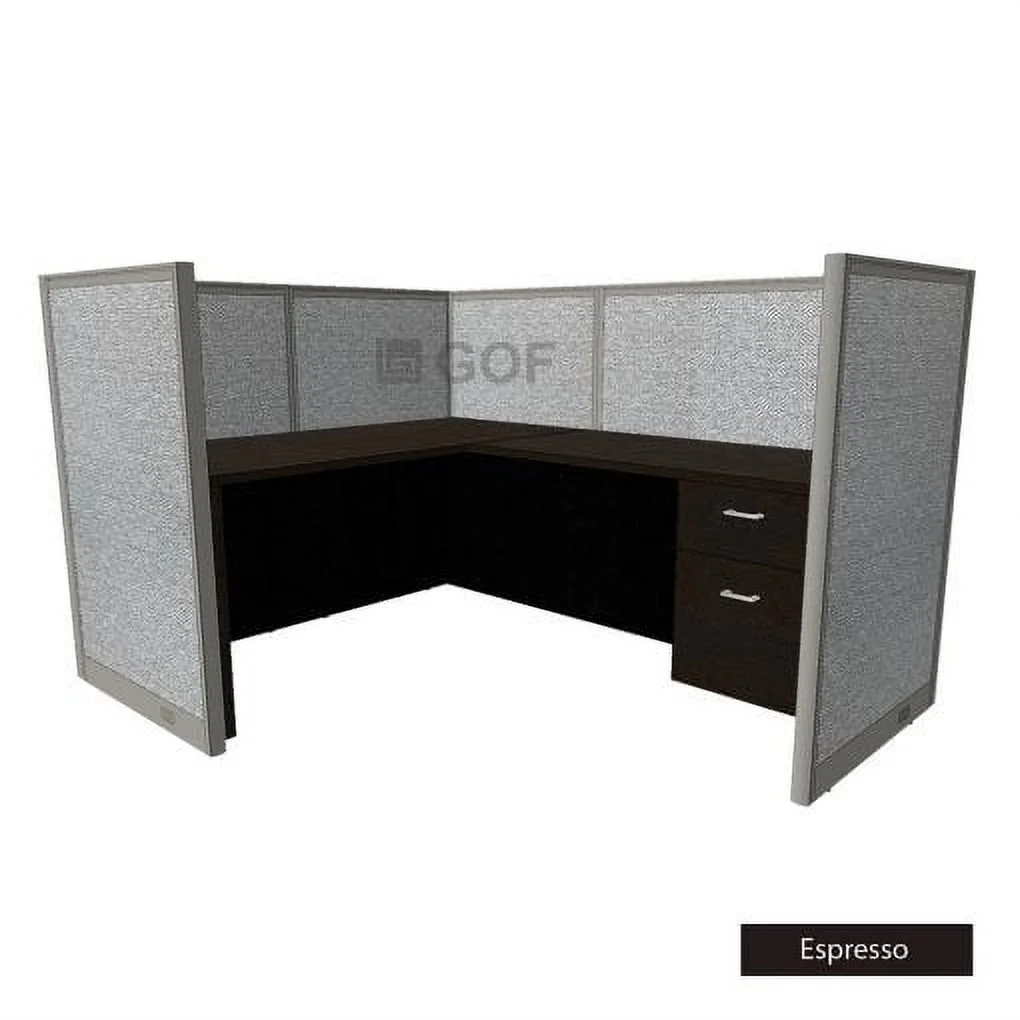 GOF 1 Person Workstation Cubicle (6’D x 6’W x 4’H) / Office Partition, Room Divider (48
