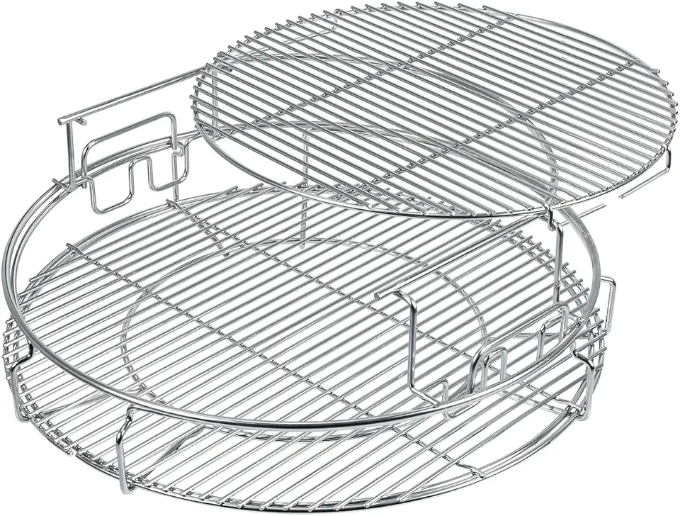 5 Piece Replacement Kit for Big Green Egg XL, Rack for Eggspander 5 Piece Kit Conveggtor Basket Stainless Steel Grill Stack Rack with Removable Cooking System Expander Rack
