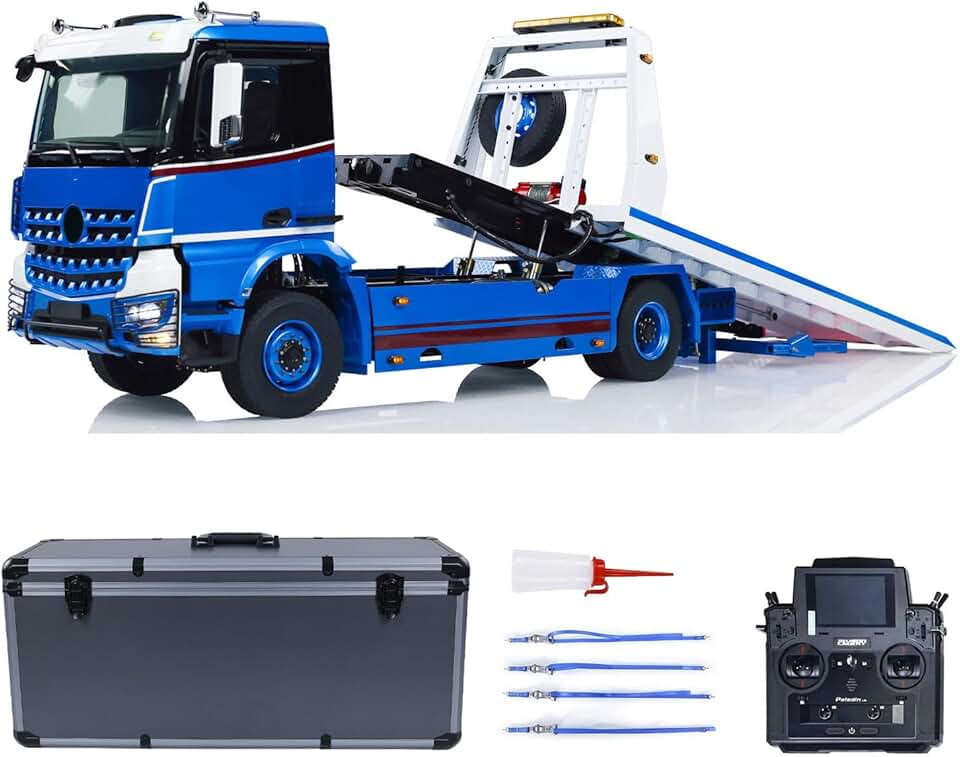 TOUCAN RC HOBBY 1/14 JDModel 196 RC Hydraulic Wrecker Tow Car 4X4 Remote Control Flatbed Truck Model