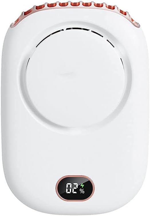 Summer Hanging Neck Small Fan Creative Mini Lanyard Hanging Waist Desktop Student Sports Fan Gift (Color : White) (Color : White)