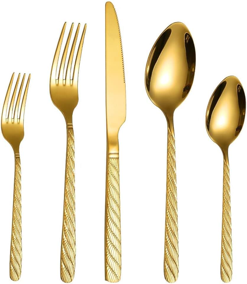 60-Piece Hammered Silverware Set,Modern Stainless Steel Flatware Set,Modern Cutlery Set Service for 12 Spoons Forks Knives Set,Dinnerware Home Kitchen Restaurant,Dishwasher Safe (Silver) Mirror Finish