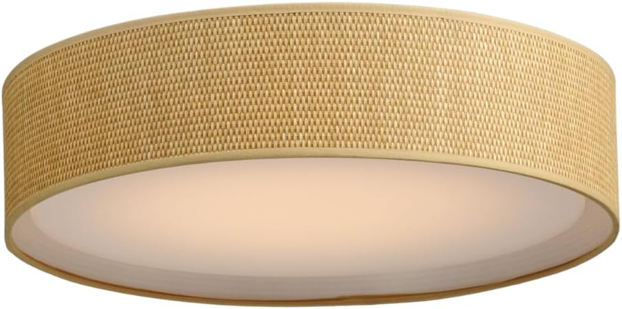 Maxim 10222GC I Prime Collection 20 Inch Three Light Ceiling Flush Mount I Glass Cloth Double Shade I Steel Construction Modern Contemporary Light Fixture I