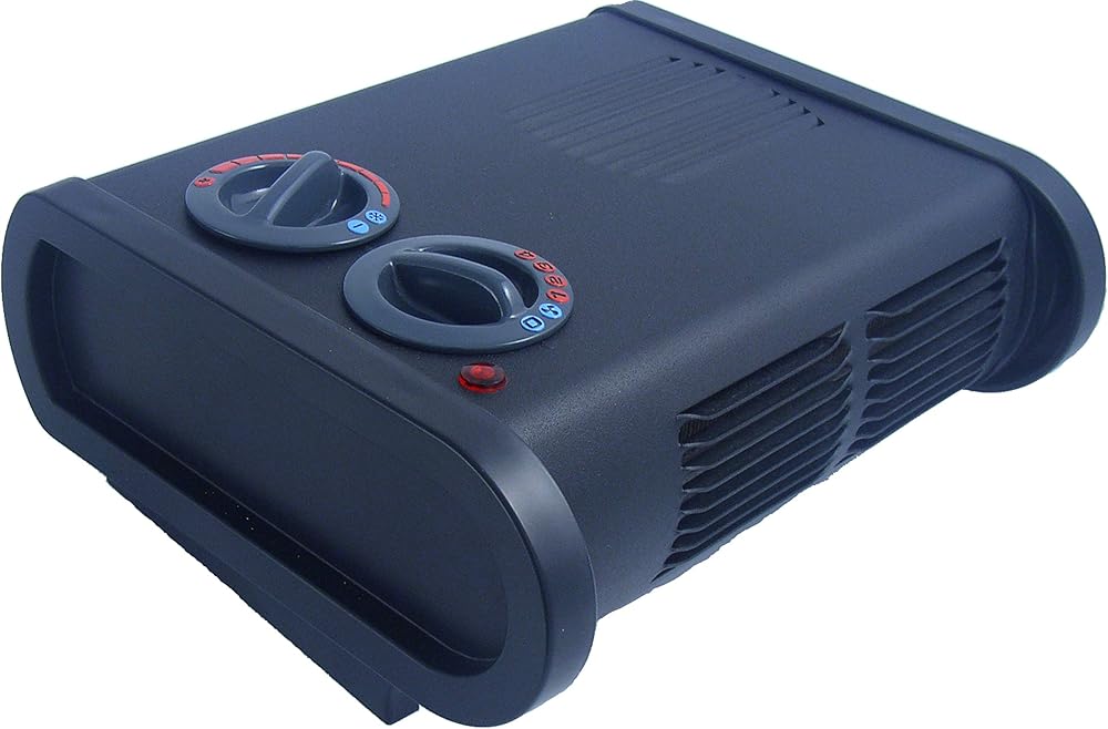 Caframo True North Heater. Low Profile, Quiet, Powerful Heater for Work and Home. Black, 11.25