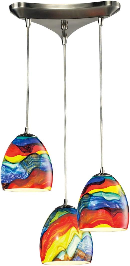 Elk Lighting 31445/3RB Colorwave Collection 3 Light Chandelier, 10
