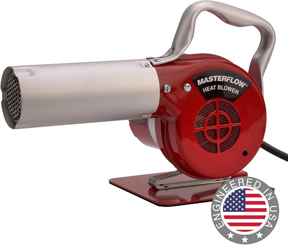 Master Appliance AH-501 Masterflow Heat Blower, 500 Degree Fahrenheit, 120V, 160 Watts, 47 CFM Airflow Heat Gun, Adjustable Stand, Quiet Brushless Motor, Assembled in USA
