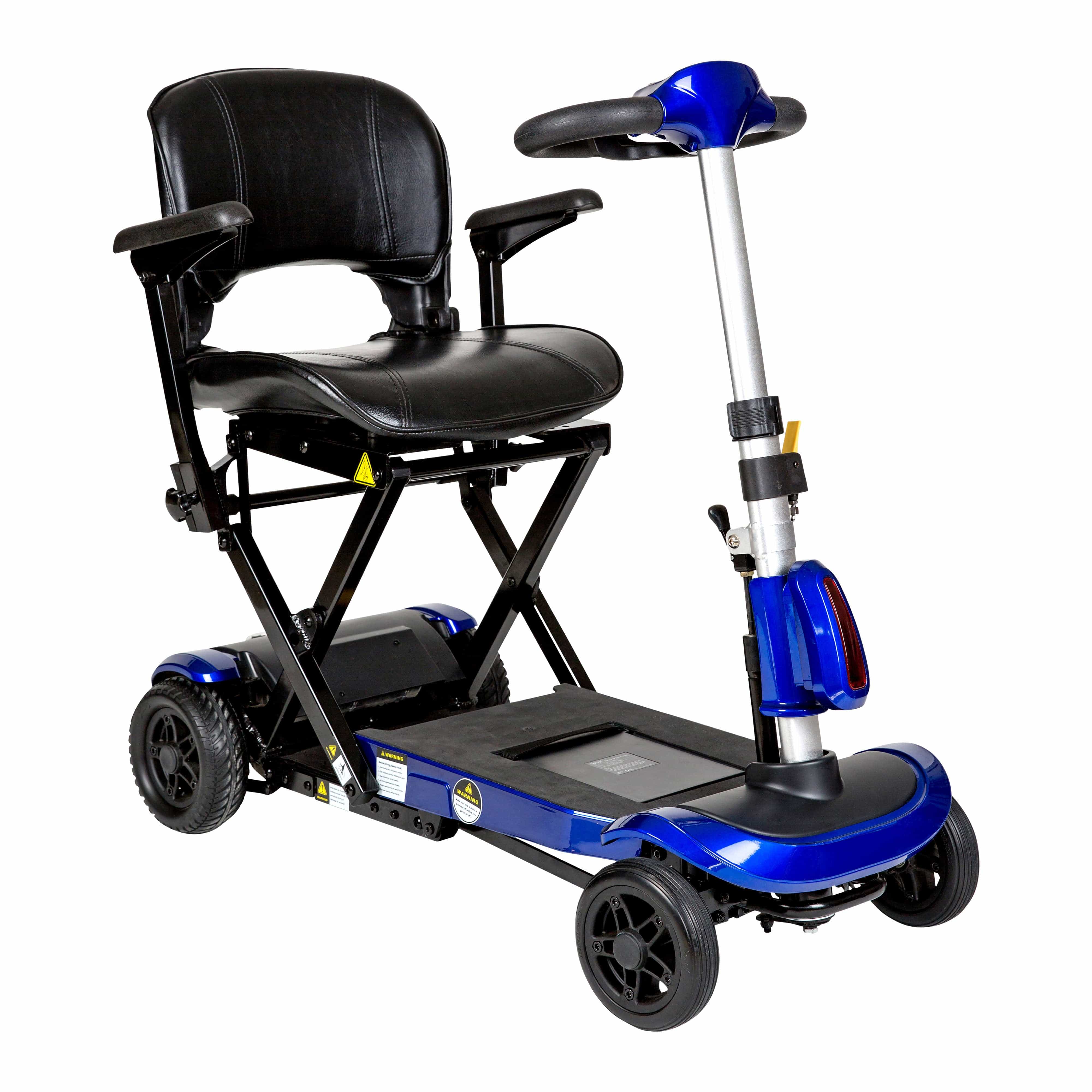 Drive Medical ZooMe Auto-Flex Folding Travel Scooter, Blue