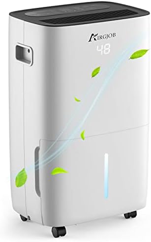 80-Pint Energy Star Dehumidifier for Basement - 5500 Sq. Ft. Quiet Dehumidifier for Large Capacity Room Home Bathroom Basements - Auto Continuous Drain Remove Moisture