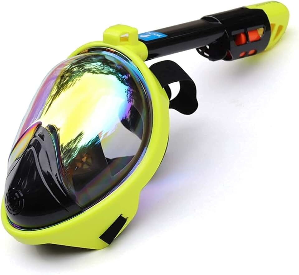 Diving mask Snorkeling Mask Diving Masks Underwater 180 Degree Wide View Full Face Diving Mask Snorkel Set Snorkel Mask for Adults and Kids Masks
