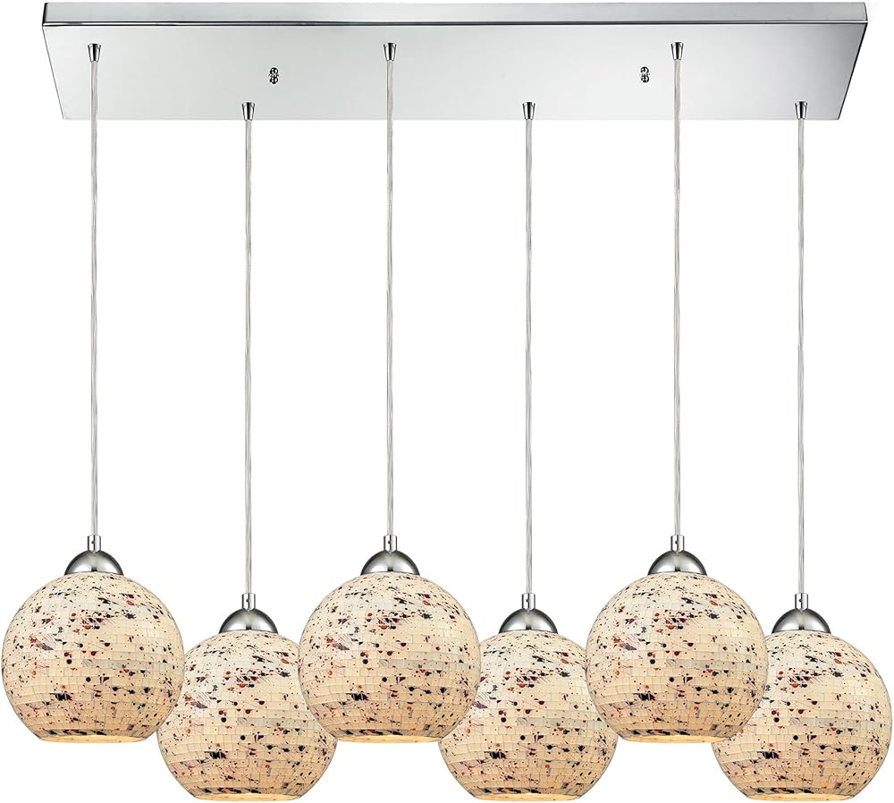 10741/6RC Pendant Light, Polished Chrome