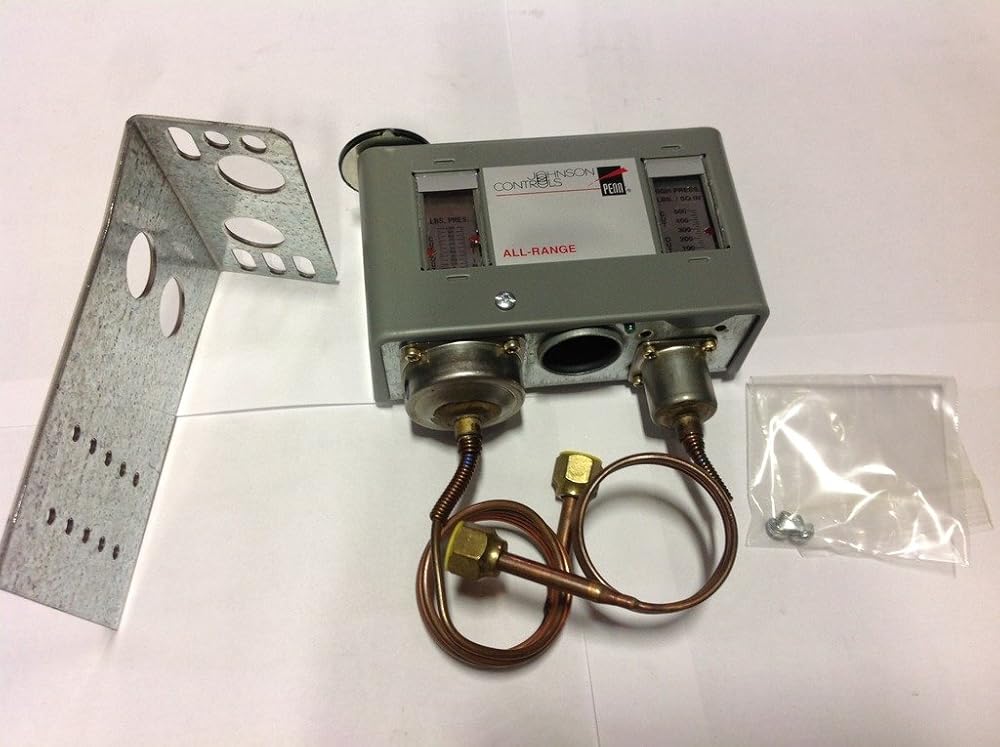 Johnson Controls P72LB-1C Penn Series P72 Standard Electromechanical Pressure Control, DPST Switch, 20