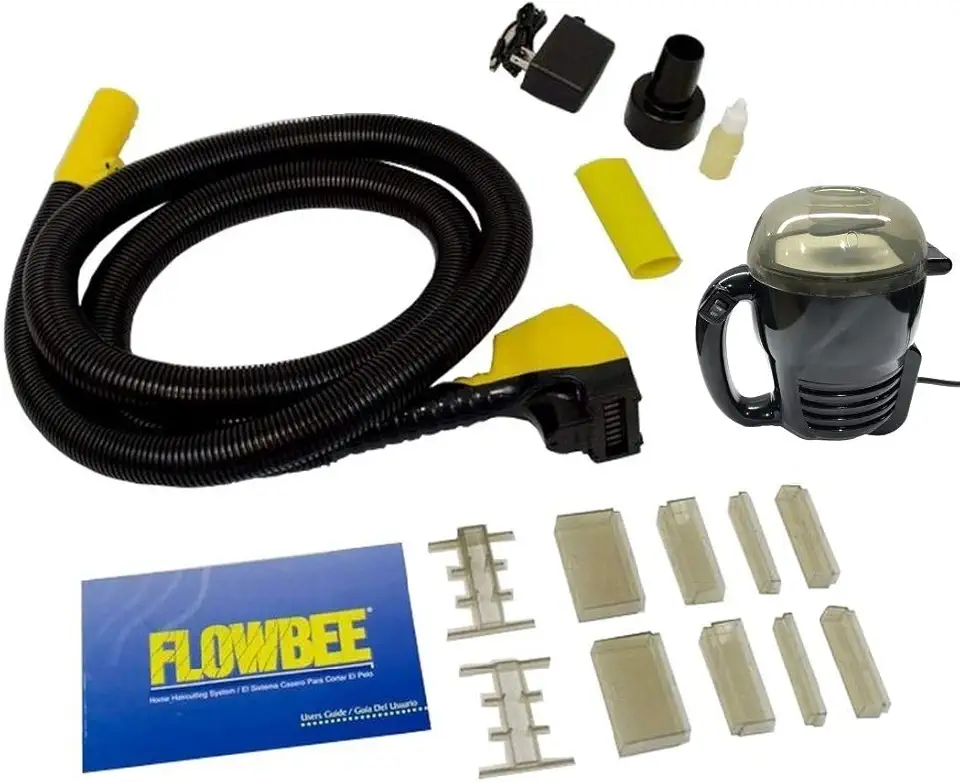 Flowbee Haircutting System with Flowbee Super Mini Vac | Self Haircut Hair Trimmer to Cut Your own Hair at Home | Hair Clippers, Vacuum & Accessories Included | Hair Cutting Kit for Men/Women/Kids