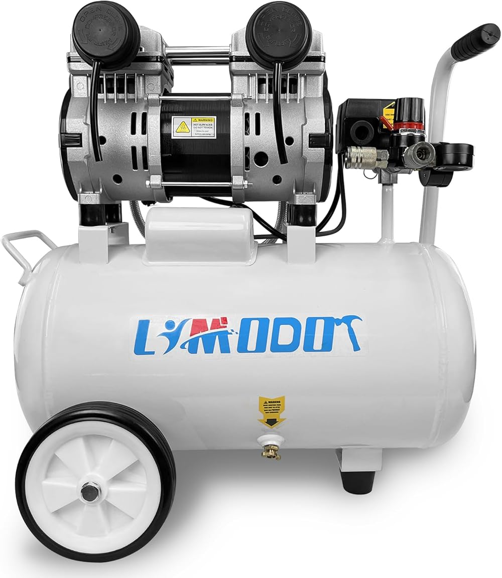 Air Compressor, Ultra Quiet Air Compressor, Only 68dB, 6 Gallon Durable Steel Air Tank, 4.2CFM @ 90PSI, Oil-Free, Ideal For Shop, Garage, Car, Pneumatic Tool, 1.7 HP