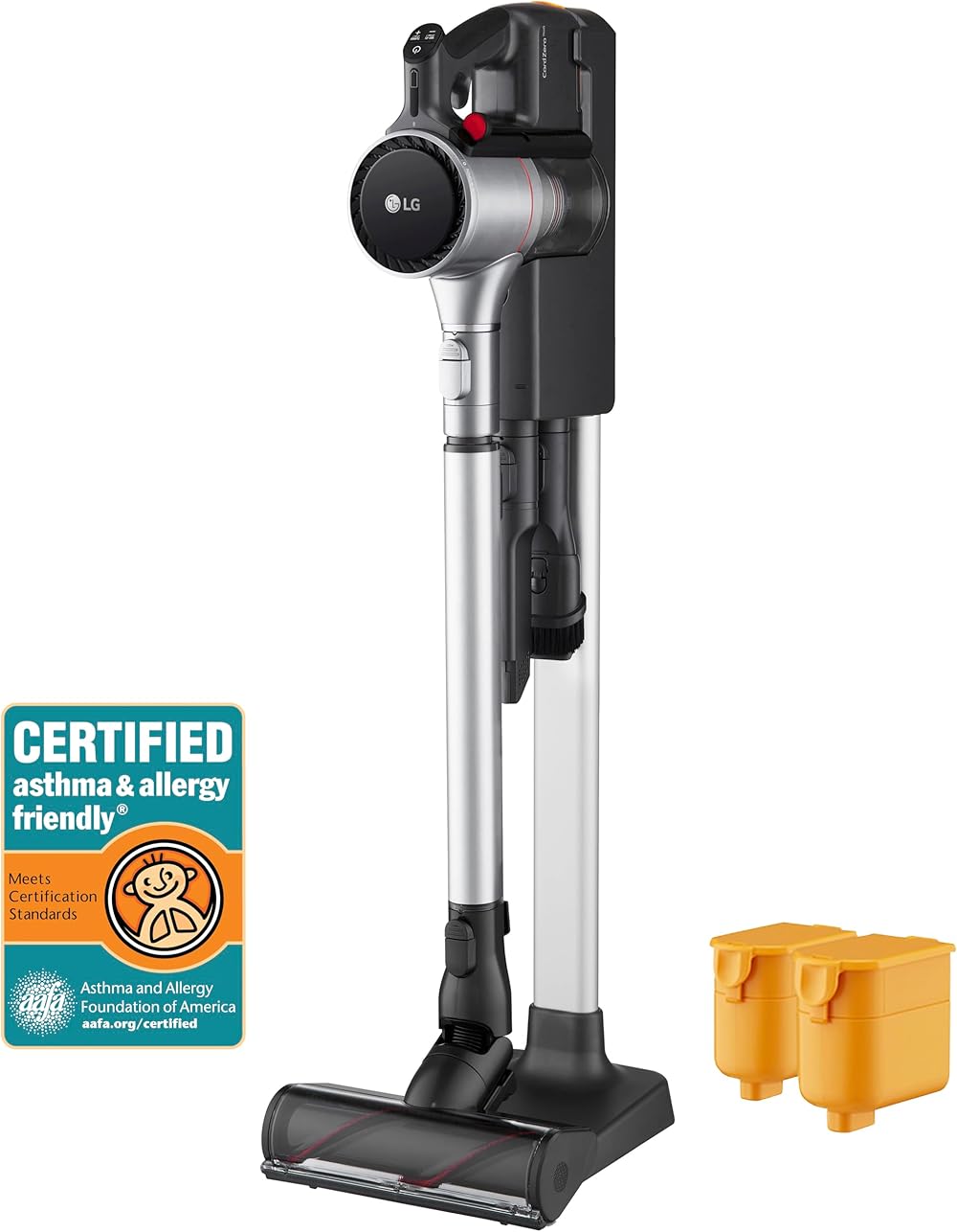 LG CordZero Cordless Stick Vacuum Cleaner, 2 Batteries Up to 120 Minutes [10 Year Motor Warranty] Powerful Cleaning for Carpet, Floor, Hardwood, Pet Hair, Lightweight, High-Capacity Dust Bin, A925KSM