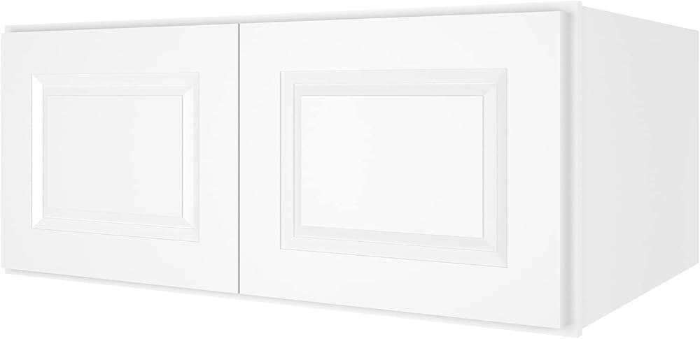 LOVMOR Wall-Mounted Storage Cabinet, Refrigerator Wall Kitchen Cabinet, Storage Cabinet for Kitchen, Bathroom, 24