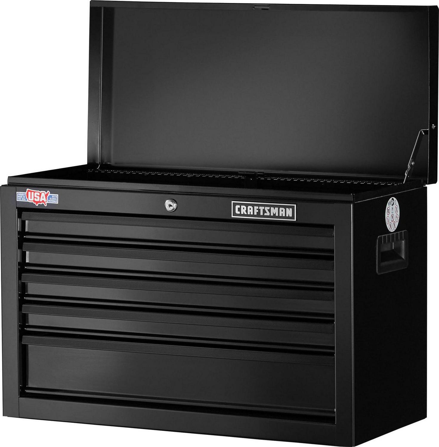 CRAFTSMAN 1000 Series 26-in W x 17.25-in H 5-Drawer Steel Tool Chest (Black)