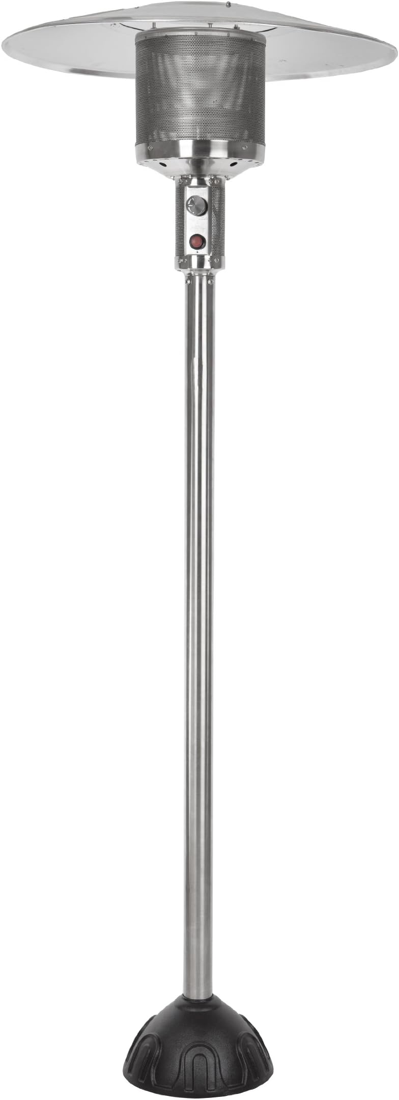 Fire Sense 61445 Natural Gas Patio Heater 45,000 BTU With Electric Ignition System CSA Approved For Commercial & Residential - Stainless Steel