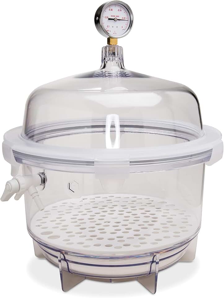 SP Bel-Art Lab Companion Clear Polycarbonate Round Style Vacuum Desiccator; 20 Liter (F42400-2221)