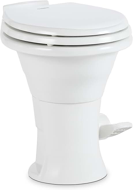 Dometic 310 Standard Toilet | Oblong Shape| Lightweight and Efficient with Pressure-Enhanced Flush | White | Perfect for Modern RVs