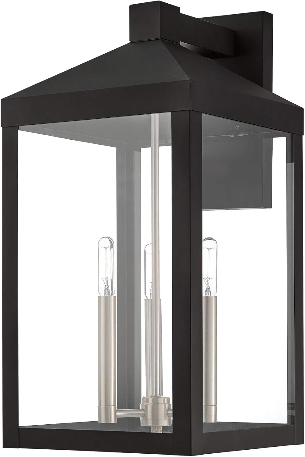 20585-04 Nyack Black 3 Light Outdoor Wall Lantern