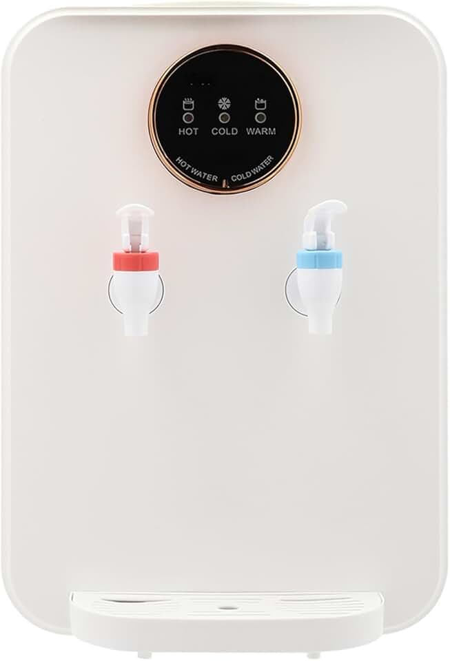 Top Loading Countertop Water Dispenser Hot/Cold/Warm Water Dispenser Electric Water Dispenser Temperature Control Fast Heating Water Dispenser for Home Office Tea Table Use,White