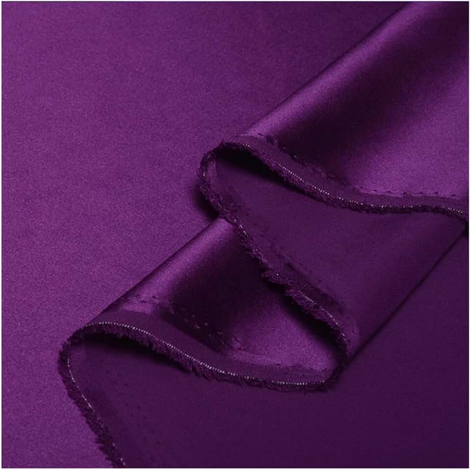 30Momme Heavy 100% Mulberry Solid Silk Crepe Satin Plain Fabric for Dress Cheongsam Cloth Design DIY Sewing 114Cm Width